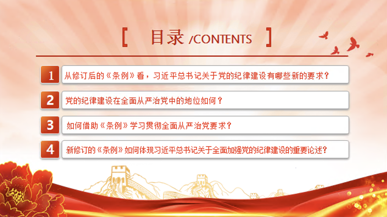 党纪学习教育的四个关键问题专题党课讲稿+PPT课件