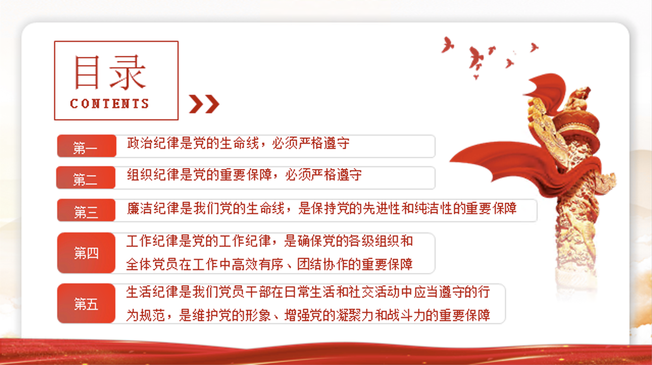 党纪学习教育党课PPT课件：严明党的纪律规矩 展新时代干部风貌