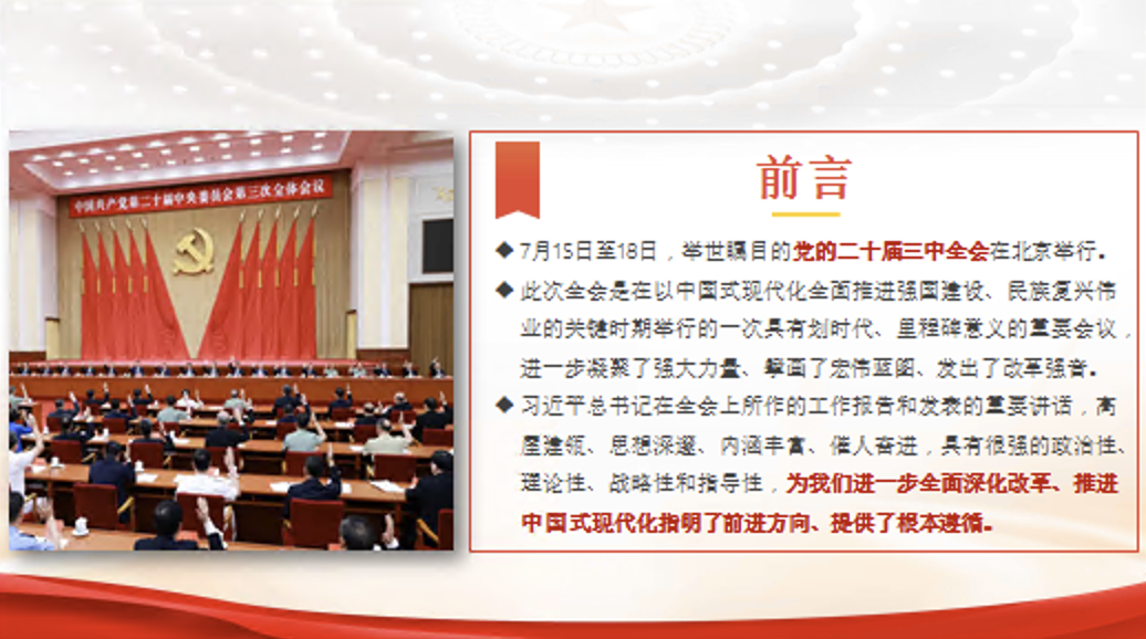 学习党的二十届三中全会精神专题辅导报告党课PPT课件